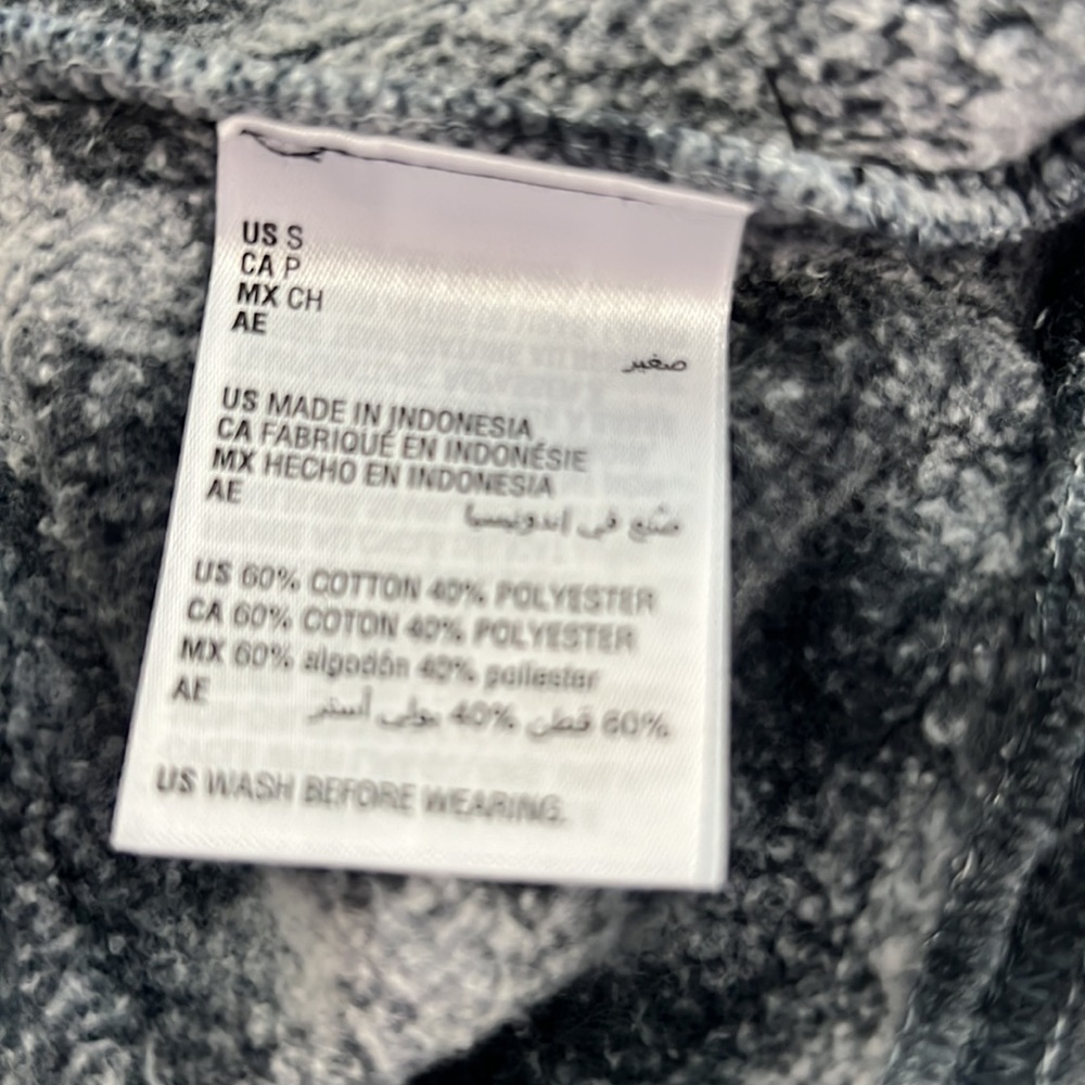 NWT Style & Co. Small Grey Sky Tie Dye Long Sleeve Shirt - Picture 4 of 5